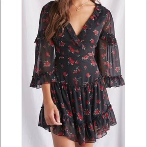 Forever21 Rose Print Dress